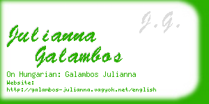 julianna galambos business card
